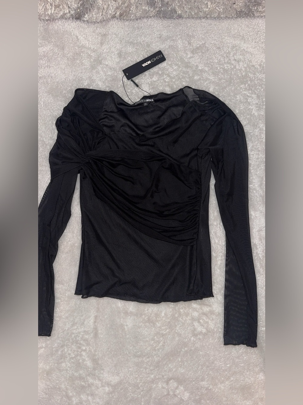Plot Twist One Shoulder Top- Fashion Nova